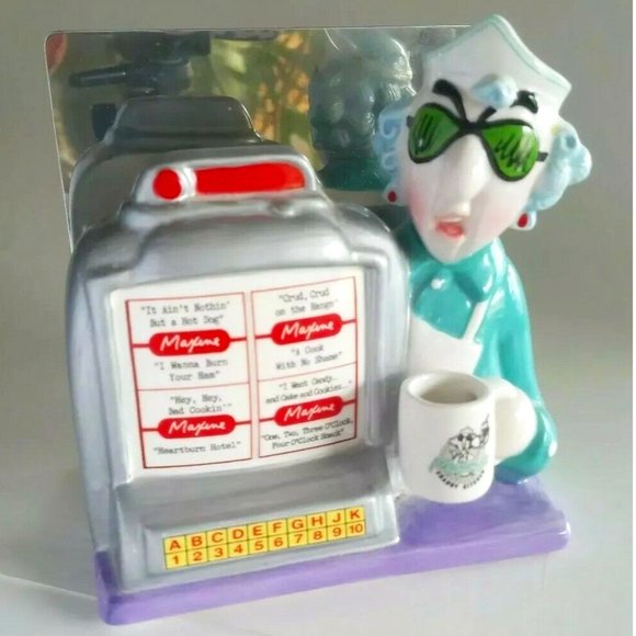 Vintage Maxine's Crabby Kitchen Napkin Holder By J Wagner Excellent Cond - Picture 1 of 6